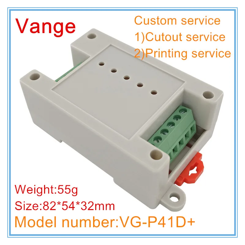 Vange PLC instrument case 82*54*32mm ABS plastic project box terminal block housing