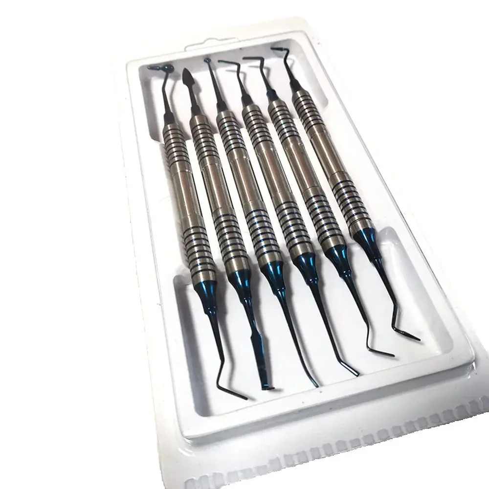 Titanium Plated Dental Composite Resin Filling Spatula Tools Set Dentist Repair Filler Head for Dentistry