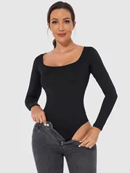 Fall and winter shapewear jumpsuit, women's tight corset, long sleeved undershirt, slim fitting jumpsuit