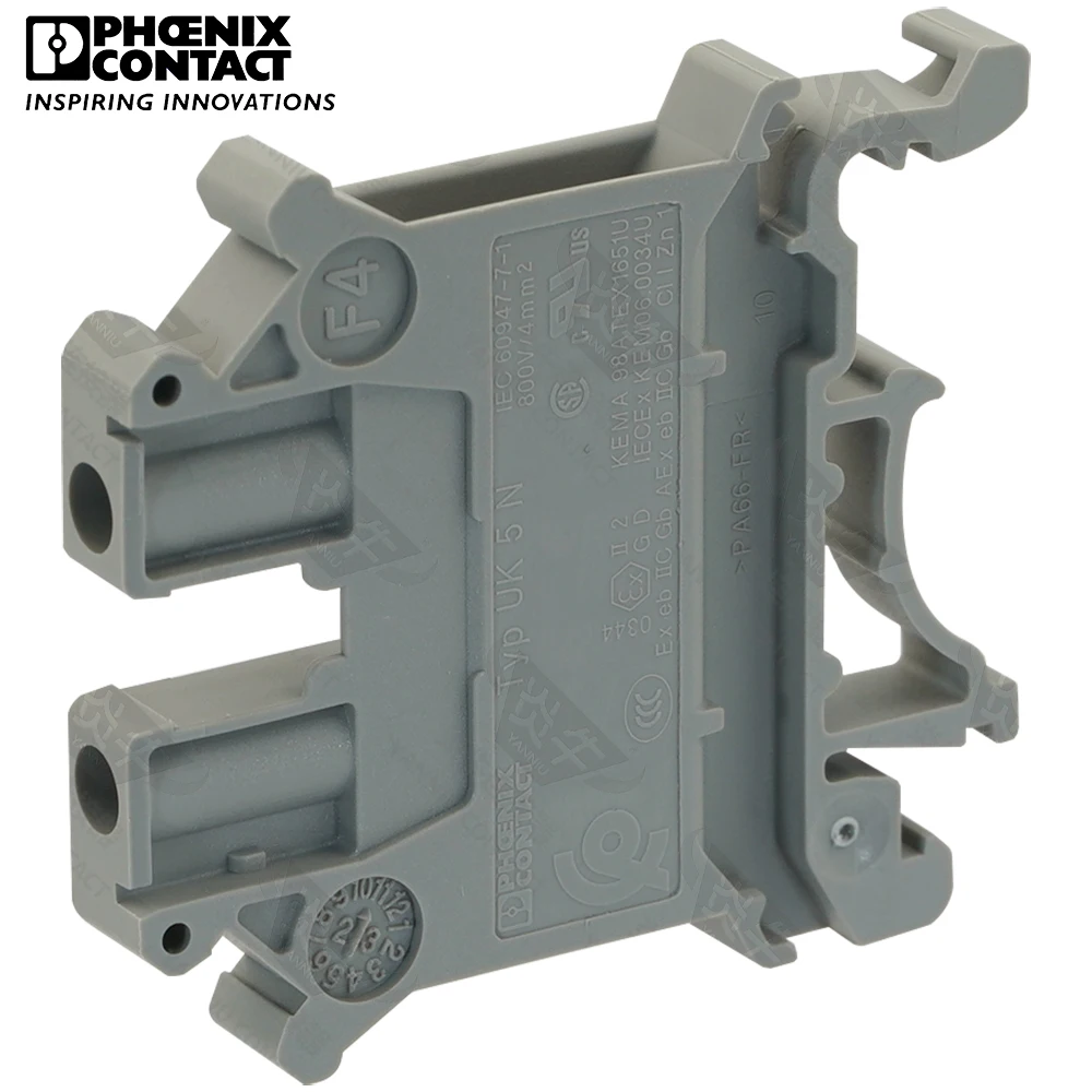 Phoenix Contact Screw Type Din Rail Test Disconnect Terminal Blocks UK 5 N 3004362 0.2mm² - 6mm² Wire Electrical 32A 800V