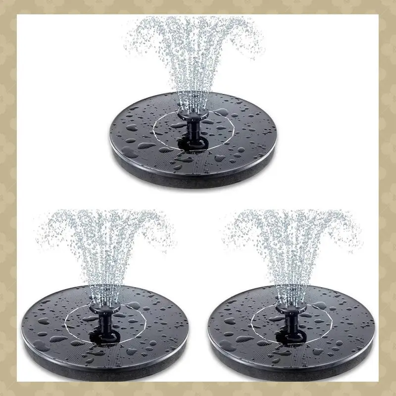 

AB45 3X Солнечный фонтанный насос для птичьей ванны, модернизированный солнечный фонтан мощностью 3,5 Вт с 6 насадками, отдельно стоящий плавающий солнечный фонтан