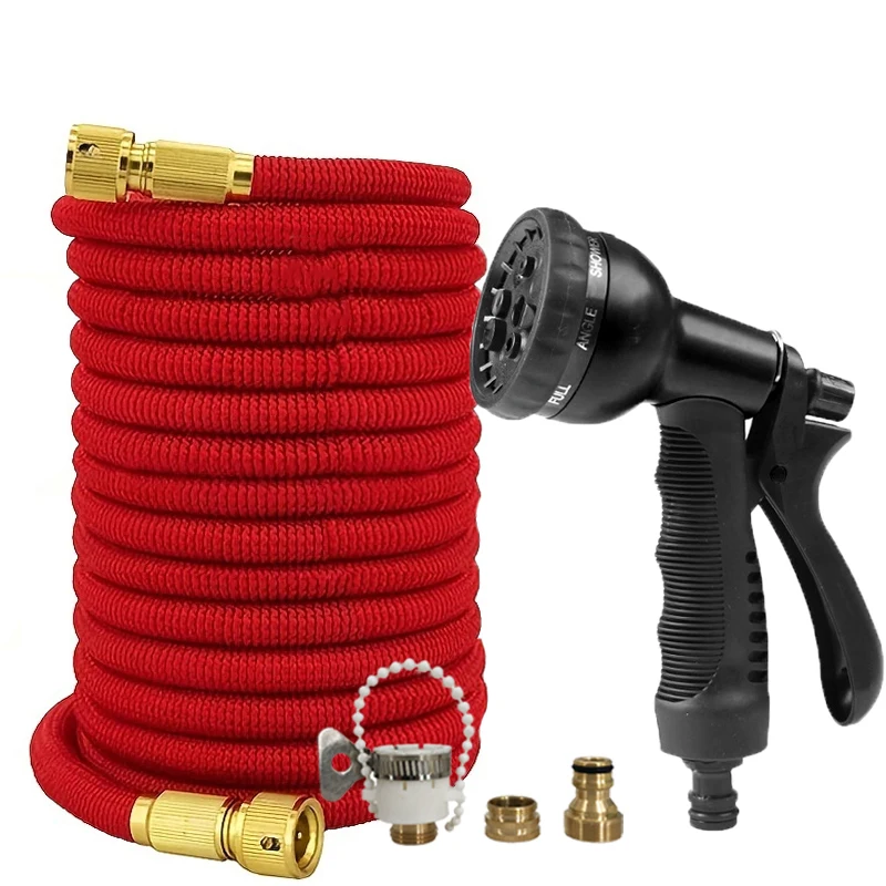 

3X расширительный садовый водопровод высокого давления, 8-функциональный водяной пистолет для очистки с универсальным разъемом для полива сада