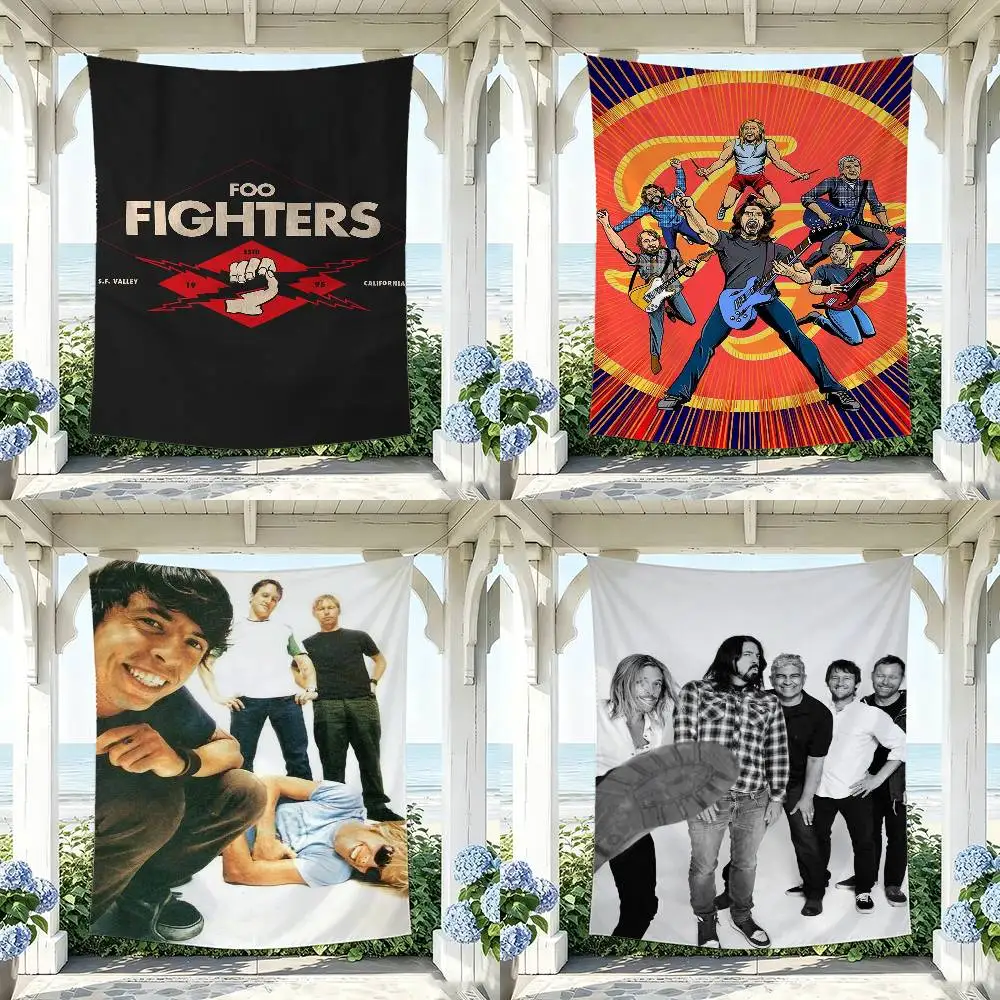 Classic Band F-Foo F-Fighters Flag Digital Printing Banner for Garage Wall Out Door Decoration Tapestry