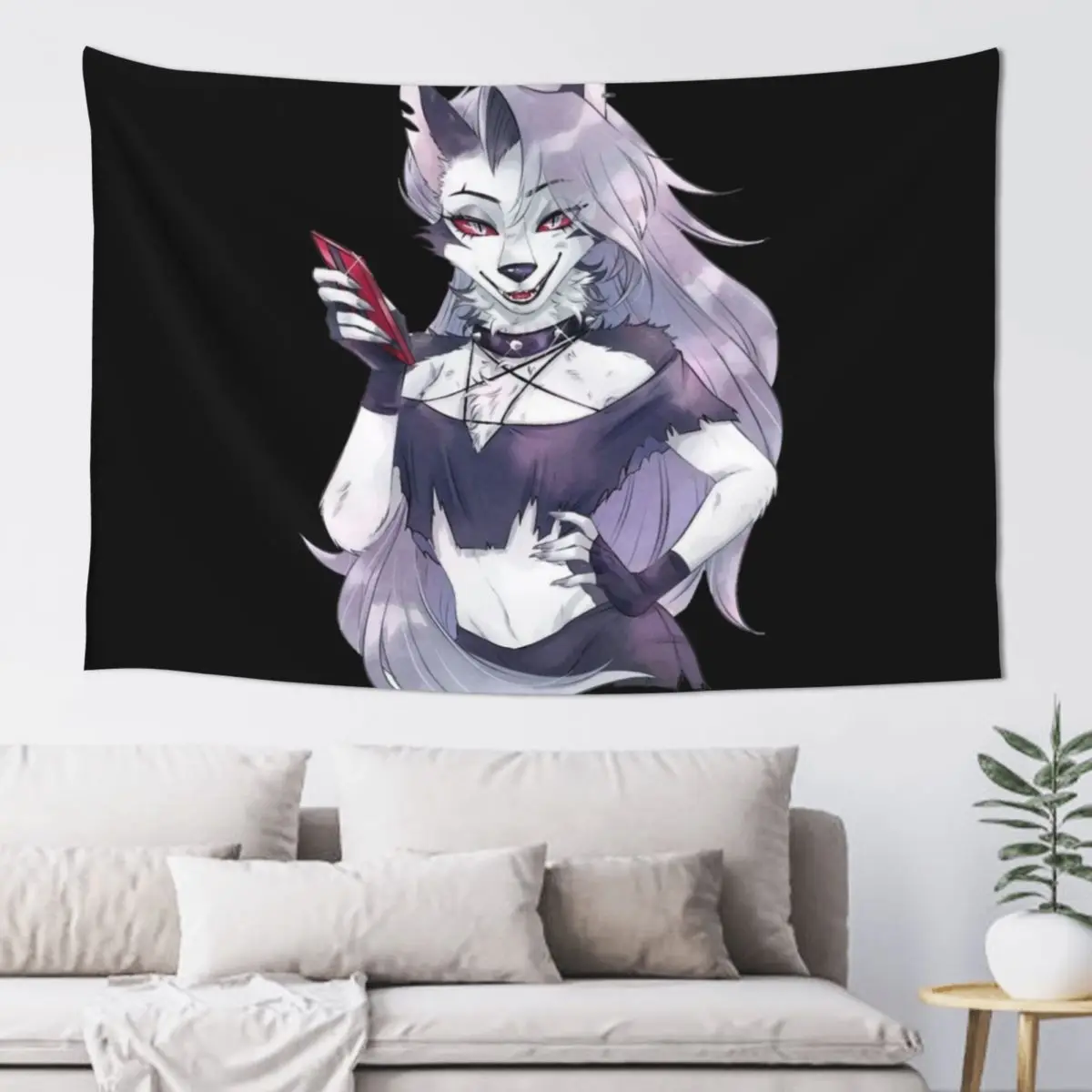 

Helluva Boss Loona Tapestry Things To Decorate The Room Wall Deco Bedroom Decoration Wallpapers Home Decor Tapestry