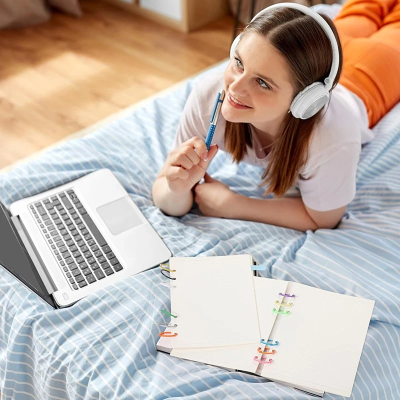 Colorful Loose Leaf Binder Rings Metal Book Rings Paper Rings For Index Cards Notebook Keychain Key Ring For Office Use