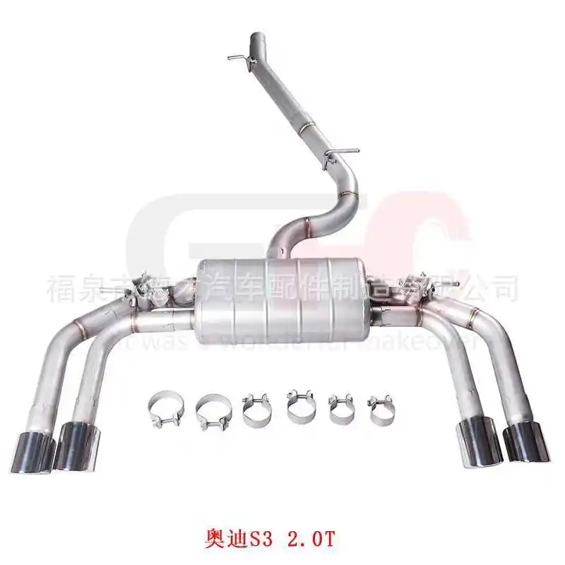 

Suitable for Audi S3 2.0T changed to GFC brand mid-tail section original valve control modified exhaust sound system