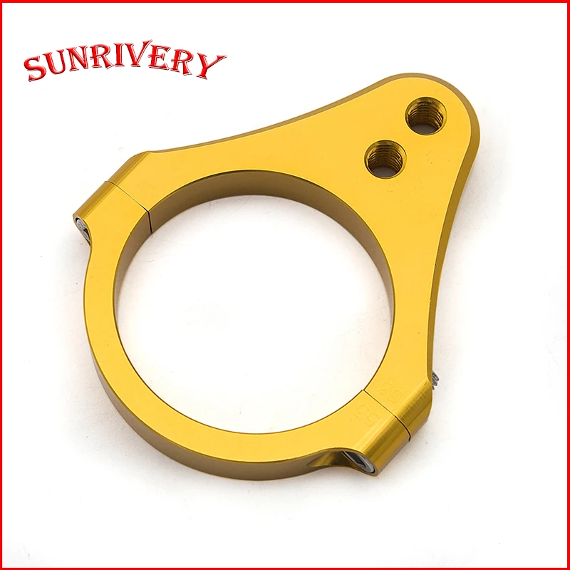 

Universal Motorcycle CNC Aluminium Steering Damper Fork Frame Mounting Clamp Bracket Gold 27mm-60mm Motorcycle Accessories