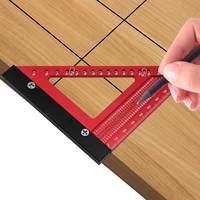 0-103mm Woodworking Triangle Ruler Hole Angle Ruler Aluminum Alloy Corner Ruler Durable Measuring Layout Tool