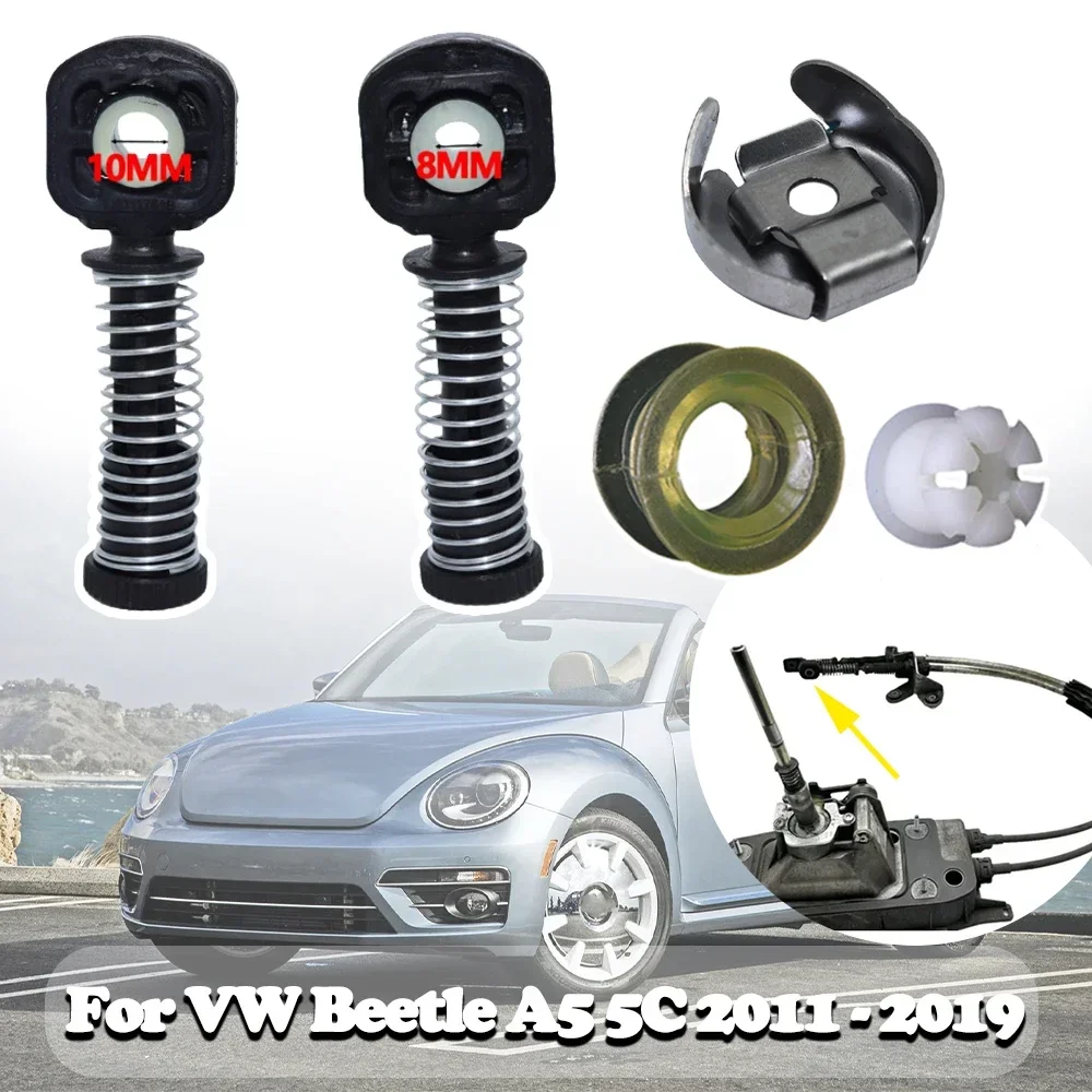 

For VW Beetle A5 5C Gear Shift Lever Cable Saver Bushing End Linkage Connector Adapter Selector Sleeve Grommet Rubber Clips Set