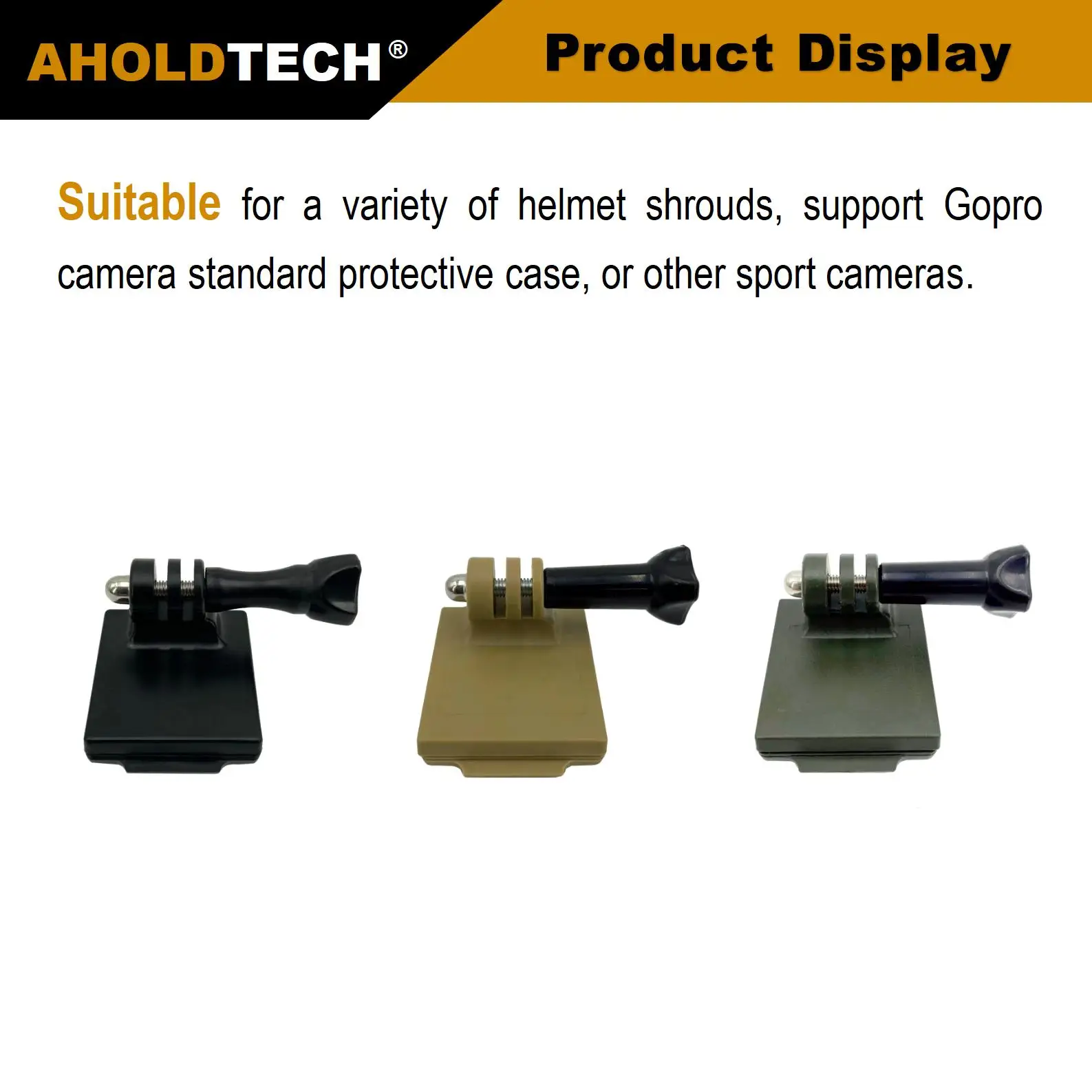 Aholdtech 탄도 헬멧 NVG 마운트 퀵 릴리스 커넥터, 고프로 히어로 카메라 및 기타 스포츠 카메라용