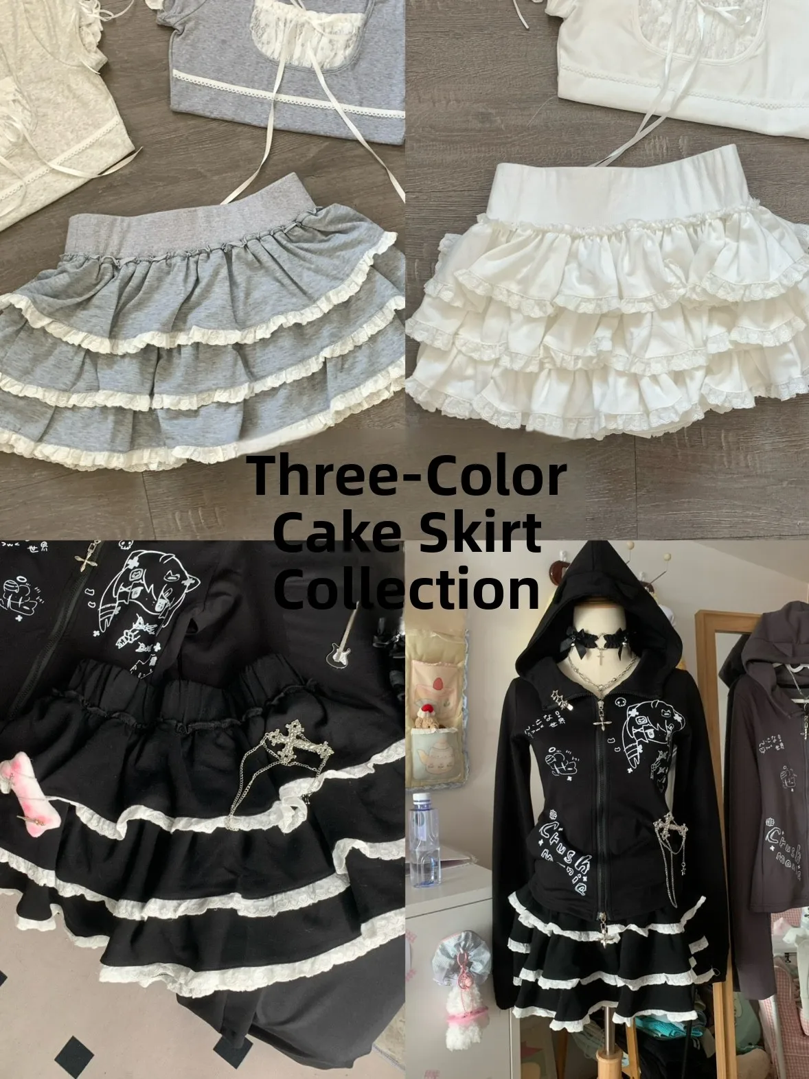 Falda plón corto de estilo japonés Original para mujer, falda de estilo dulce, primavera y otoño, 2024