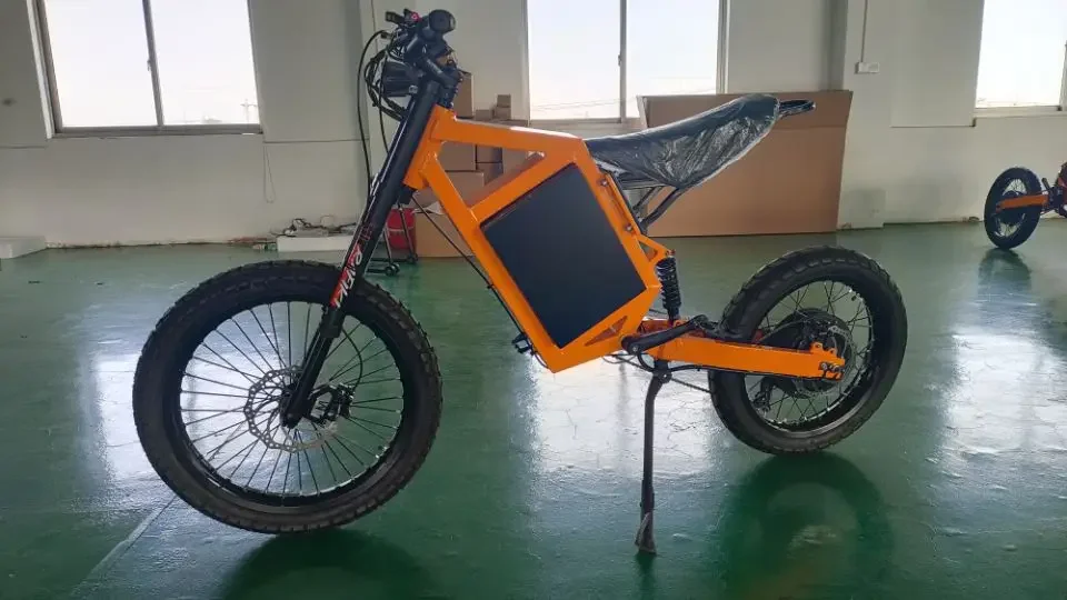 CS20 19 Inch Hot Sale Electric Bike Long Big Saddle 72v 26/40ah 5000w E Dirt Bike Ebike Fast Electric Bicycle