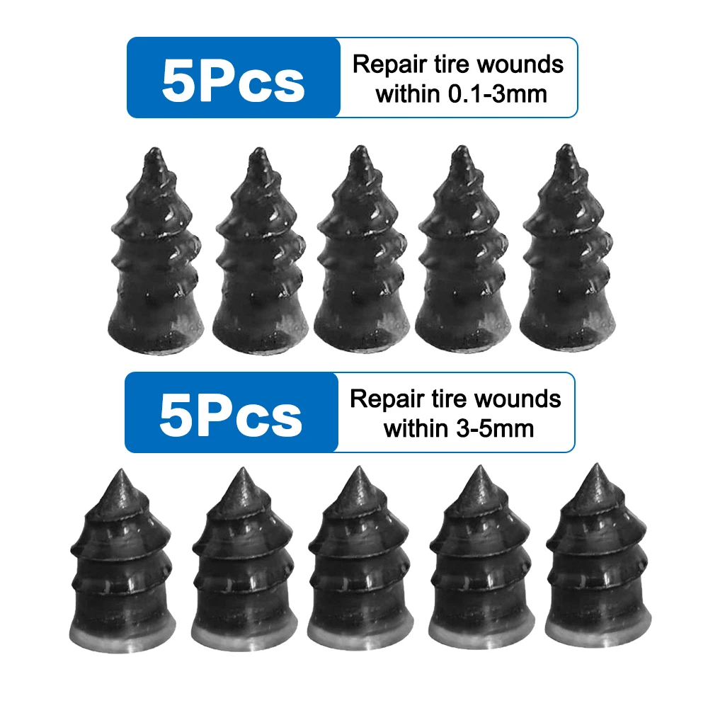10 шт., маленький большой комплект для ремонта автомобильных/мотоциклетных шин, автомобильный мотоцикл, ремонт бескамерных шин, резиновые гвозди, вакуумный комплект для ремонта шин, гвоздей