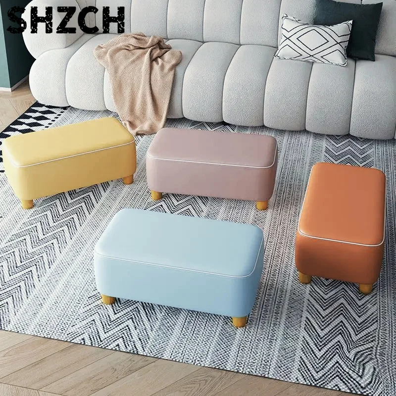 50CM Household Small Stool Sofa Low Stool Multi-Color Living Room Long Bench Shoe Changing Bedroom Furniture