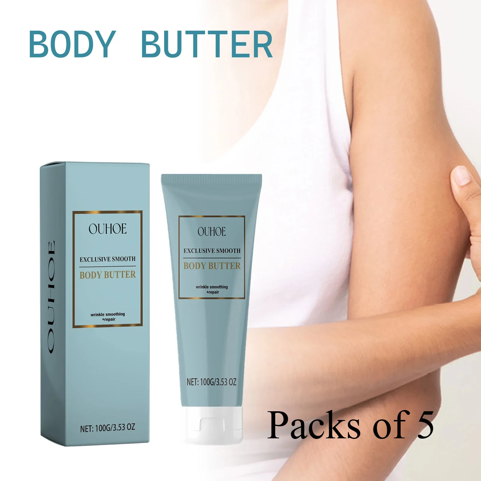 Body Butter Anti Wrinkle Cream Niacinamide Brightening Cream Firm Smooth Skin Reduce Fine Lines Moisturize Skincare Product 5Pcs