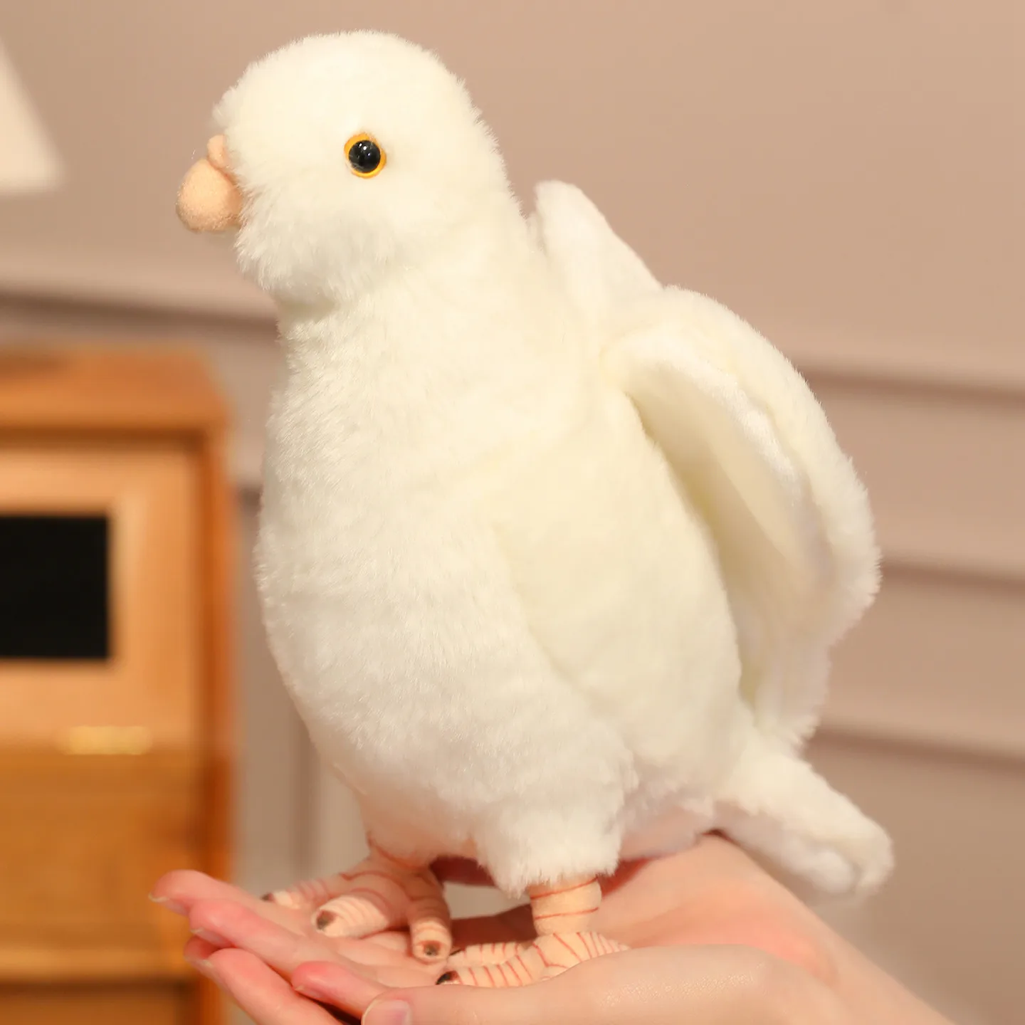 Nieuwe Simulatie Duif Knuffel Wit Grijs Duif Vredesduif Pop Knuffeldier Pop Fotografie Props Home Decor Kid Gift