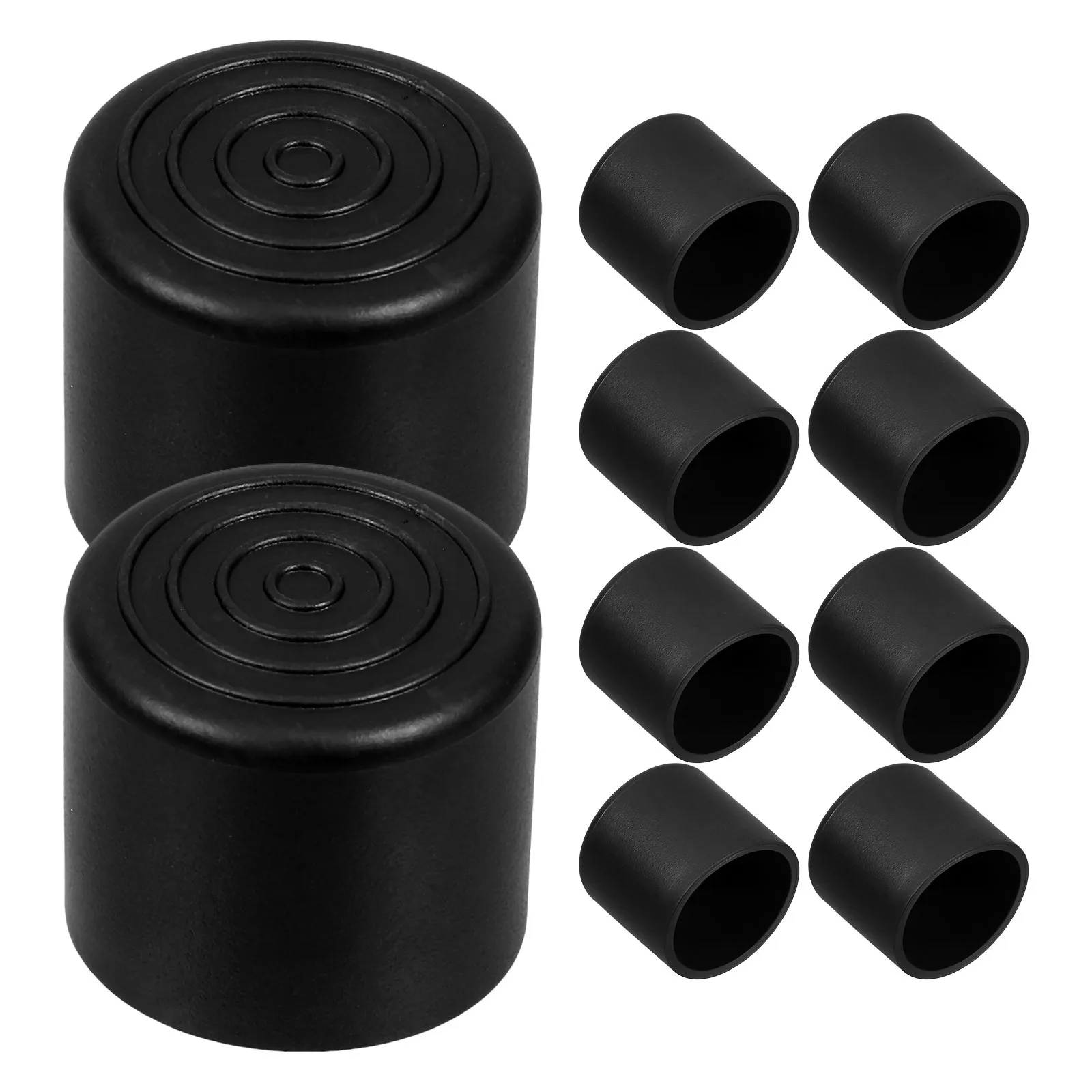 

20Pcs Black Rubber Chair Leg Floor Protectors Round Non-Slip Silent Furniture Feet Covers 22Mm for Hardwood Metal