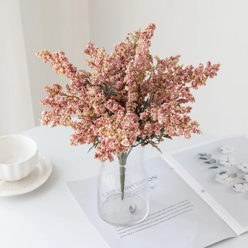 Künstliche Blumen, künstlicher Schaumstoff, Gypsophila-Pompon-Vasen für Heimdekoration, Weihnachtsgirlande, Hochzeit, Brautaccessoires, Ausverkauf – Detail 7