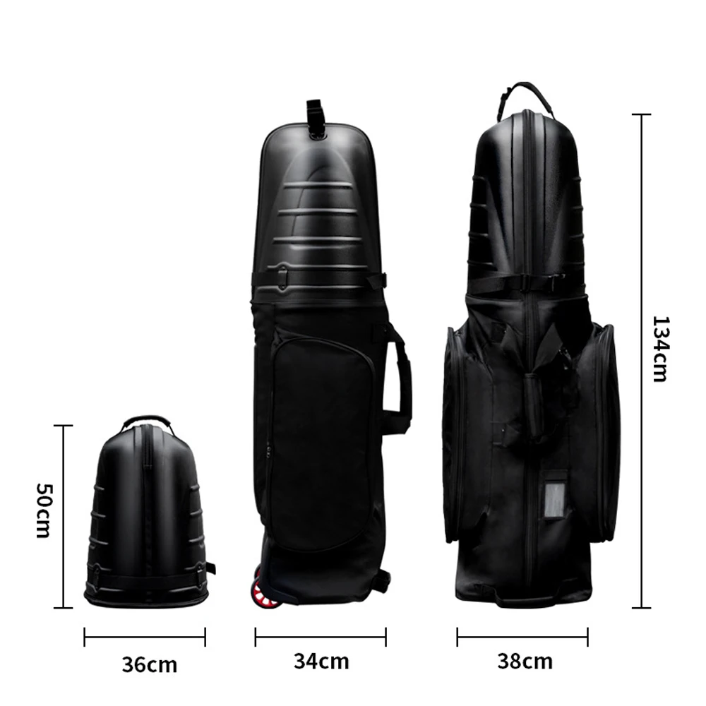 Folding Golf Travel Bags Golf Aviation Bag with Reinforced Wheels and Hard Case Top