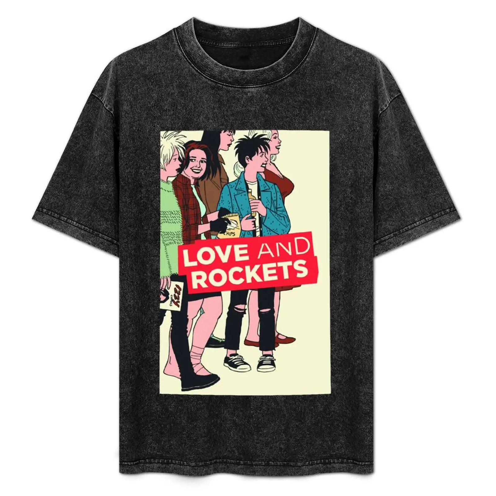 

Funny Gifts Love And Rockets Gifts For Fan T-Shirt anime tshirt plus size tops street wear tops heavyweight t shirts for men