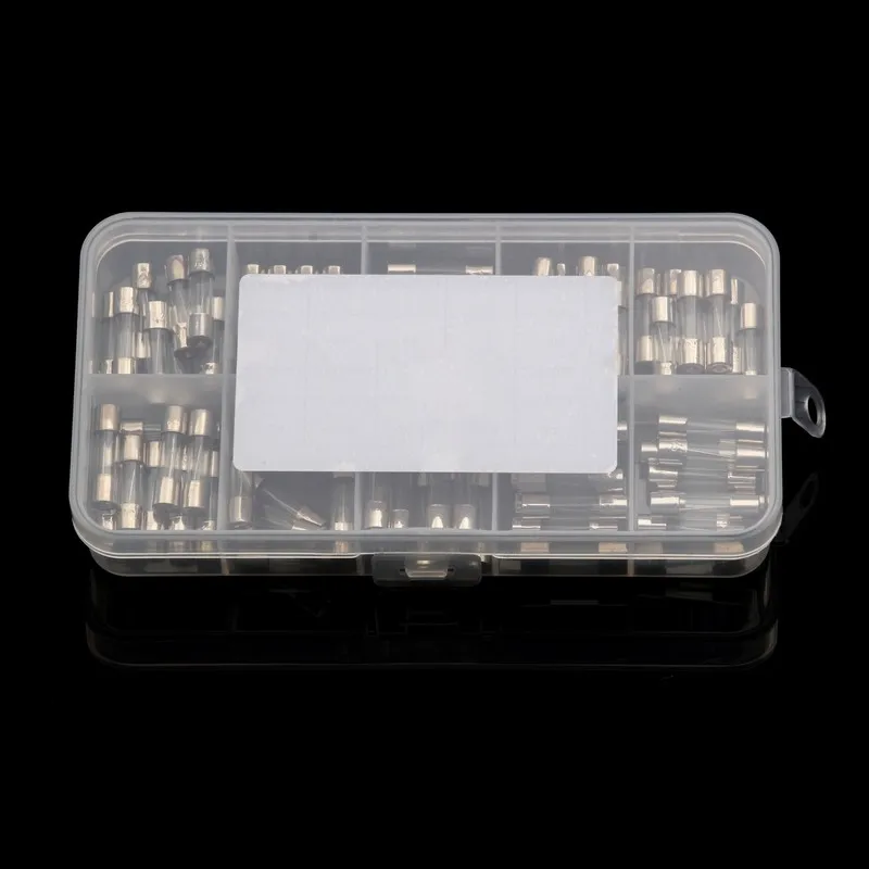 100PCS 5x20mm Quick Blow Glass Tube Fuses 250V 0.2A 0.5A 1A 2A 3A 5A 8A 10A 15A 20A Assorted Kits Fast-blow Glass Fuses Sets