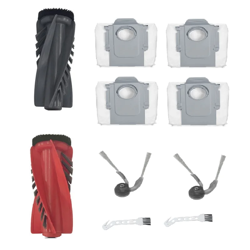

ABBZ-Complete Cleaning Kit For Roborock Saros10 S9maxv Ultra: Main Brush, Side Brush, And Dust Bag Replacement Pack