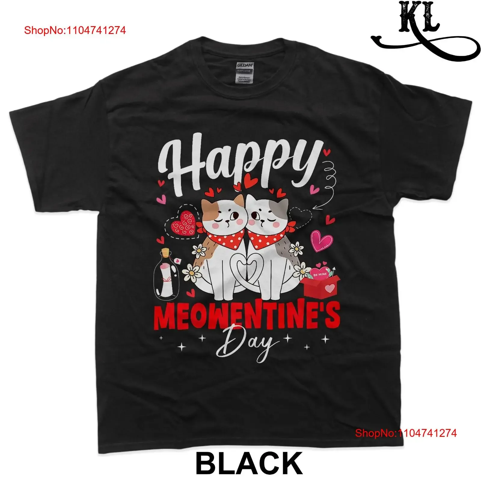 

Милая футболка Happy Meowentine's Day для пары кошек на День святого Валентина, винтажная стираная модная эластичная уличная одежда унисекс с графикой