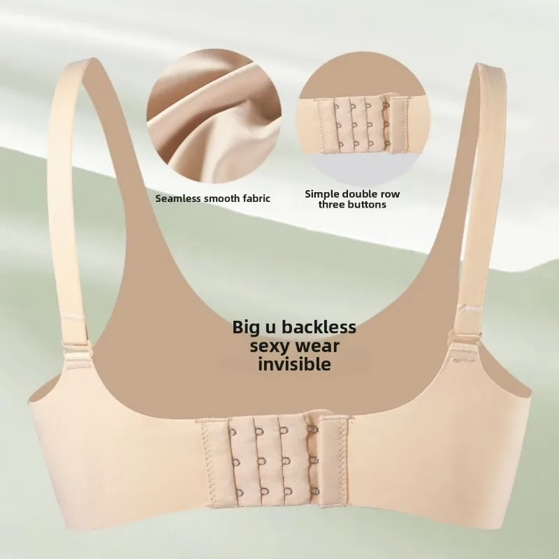 Reggiseno Push-Up Imbottito in Silicone per Seno Piccolo, Aumenta il Volume, Sexy Scollo a V Profondo, Espansore del Seno Esterno, Comodo e Traspirante