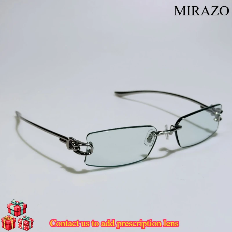 

Korea Fashion Square Titanium Rimless Sunglasses for Men Women Designer Women's Gm Sun Glasses Frameless Shades for Women