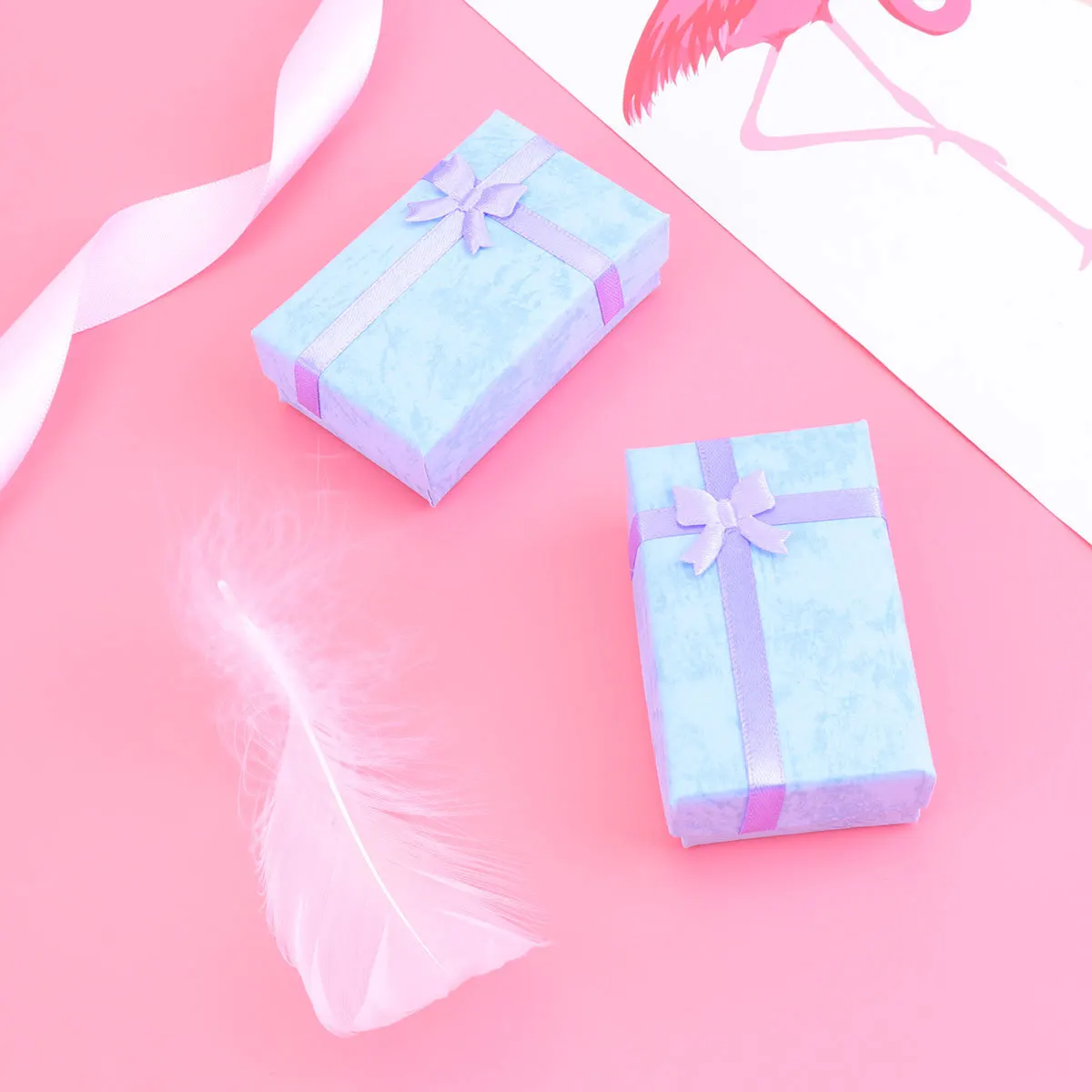 

16pcs Bowknot Jewelry Boxes Paper Display Case Gift Packaging Box for Necklace Earrings Bracelet (Purple)