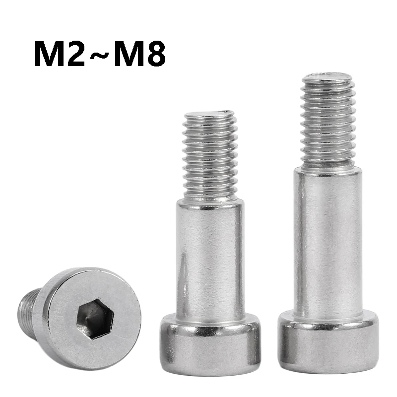 M2 M2.5 M3 M4 M5 M6 M8 Hex Hexagon Socket Cup Head Screw Bolts 304 Stainless Steel Roller Bearing Stuff Shoulder Screws
