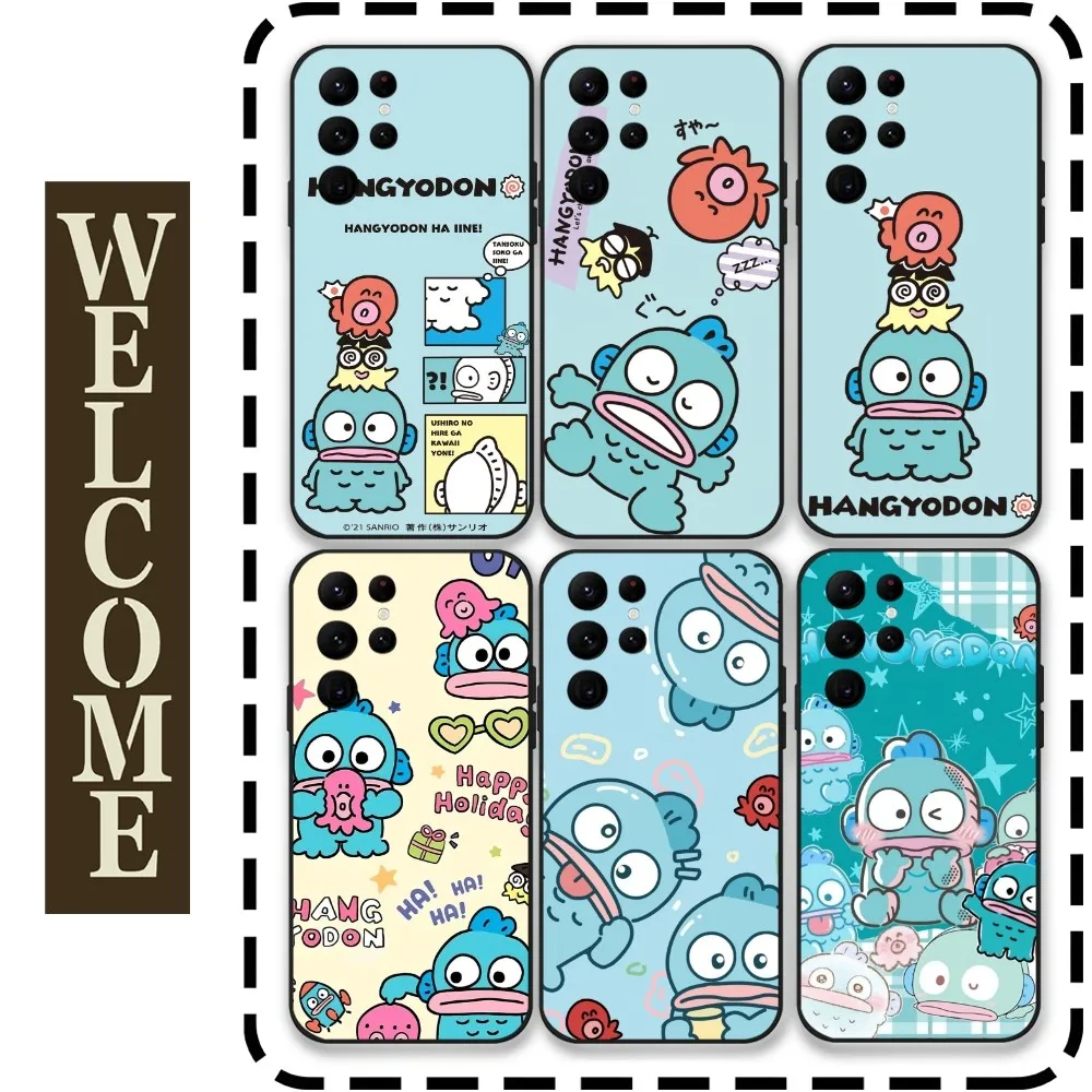 

Hangyodon Fish Phone Case for Samsung Galaxy S24 Ultra S22 S23 Ultra S21 S20 5G Protective Silicone TPU Funda