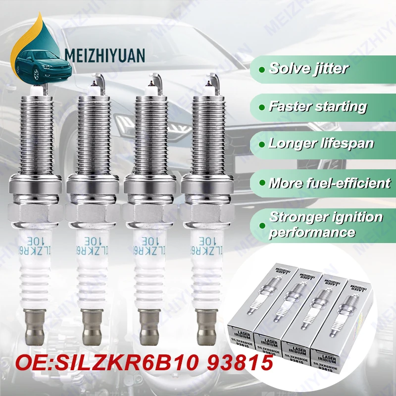 4/8PCS SILZKR6B10E 93815 Iridium Spark Plug For Kia Soul Veloster Ceed Sportage IV 1.4L Hyundai I30 IX35 Tucson SILZKR6B-10E
