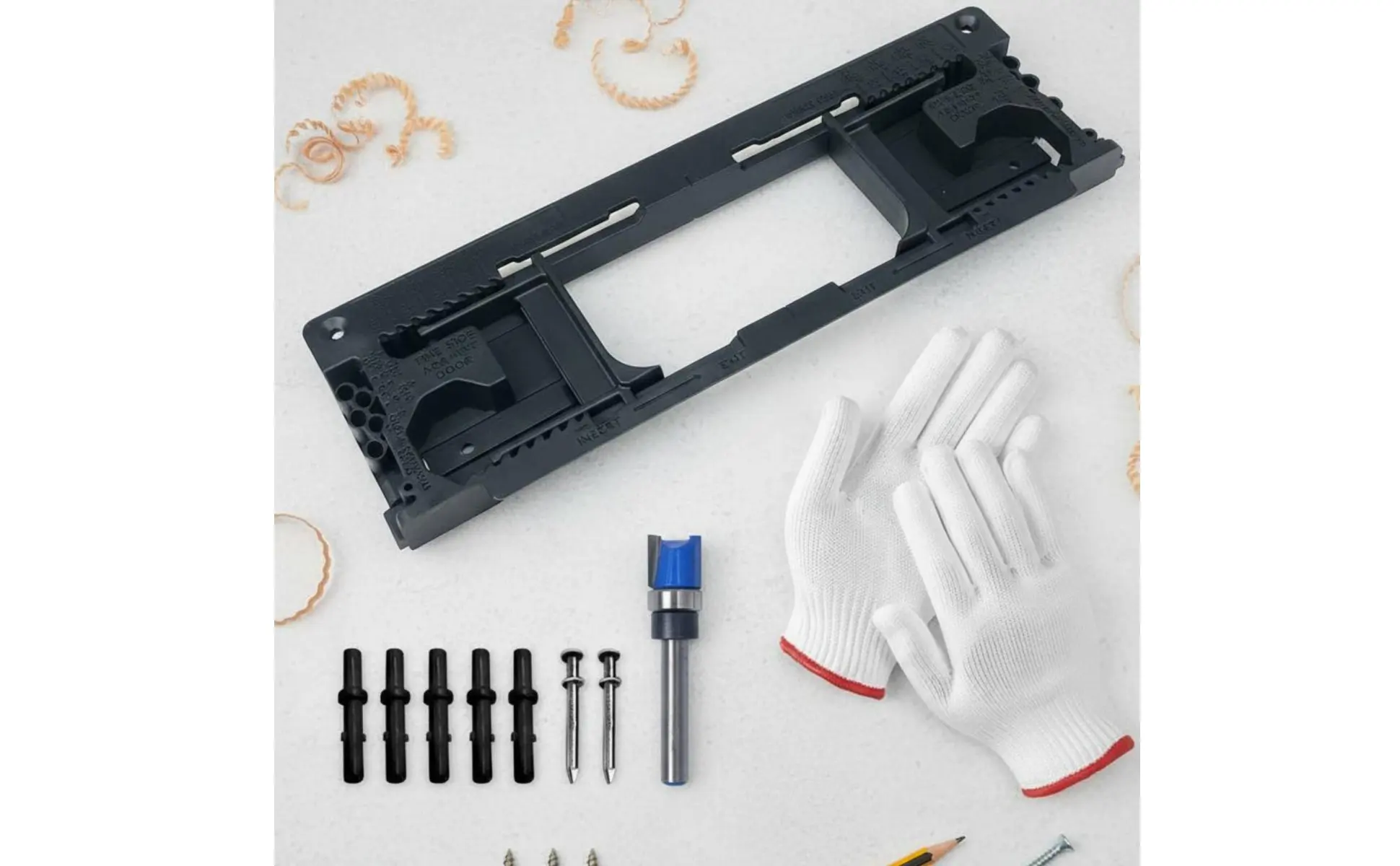 Door Hinge Router Template Precise Cutting Door Hinge Jig Accommodates Common Hinges Easy to Use for Woodworkers, Carpentry Door Hinge Router Template Precise Cutting Door Hinge Jig Accommodates Common Hinges Easy to Use for Woodworkers, Carpentry