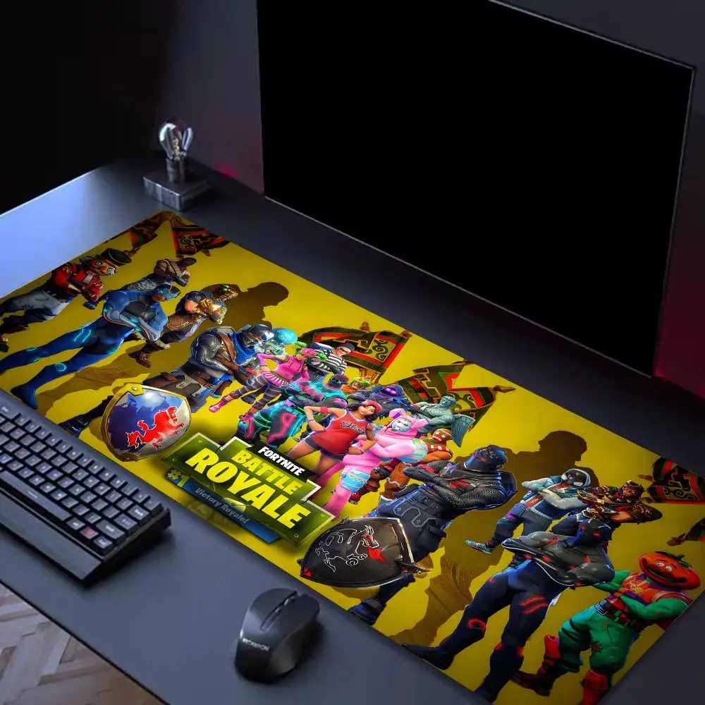 Gamer funny Fort-nite Mouse Pad Tapetes de Mesa Teclado, Borracha Kawai, Tapete de Mesa Antiderrapante, XXL90x40cm