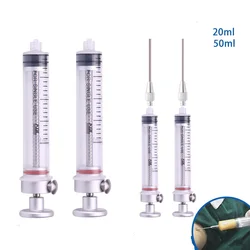 20cc/50cc Manual Fat Harvesting Kit Manual Vacuum Fat Aspiration Tools Stainless Steel Liposuction Vacuum Aspirator