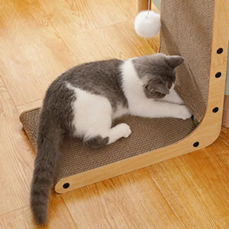 Cat Scratcher Board L-shaped Cat Cardboard Pet Kitten Scratching Furniture Protector Cats Tree House Toys  Pet Accessories