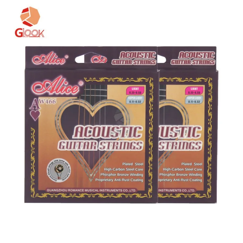 

Alice Guitar Strings 010 Acoustic Guitar 1-6 String Set of 6 Strings AW466-L/SL