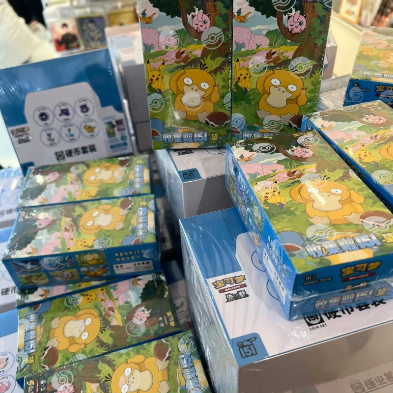 100% Original Pokemon PTCG รวบรวม 151 Hope Booster Pack เหรียญชุดของขวัญกล่องตัวย่อจีนสะสมการ์ดของขวัญ