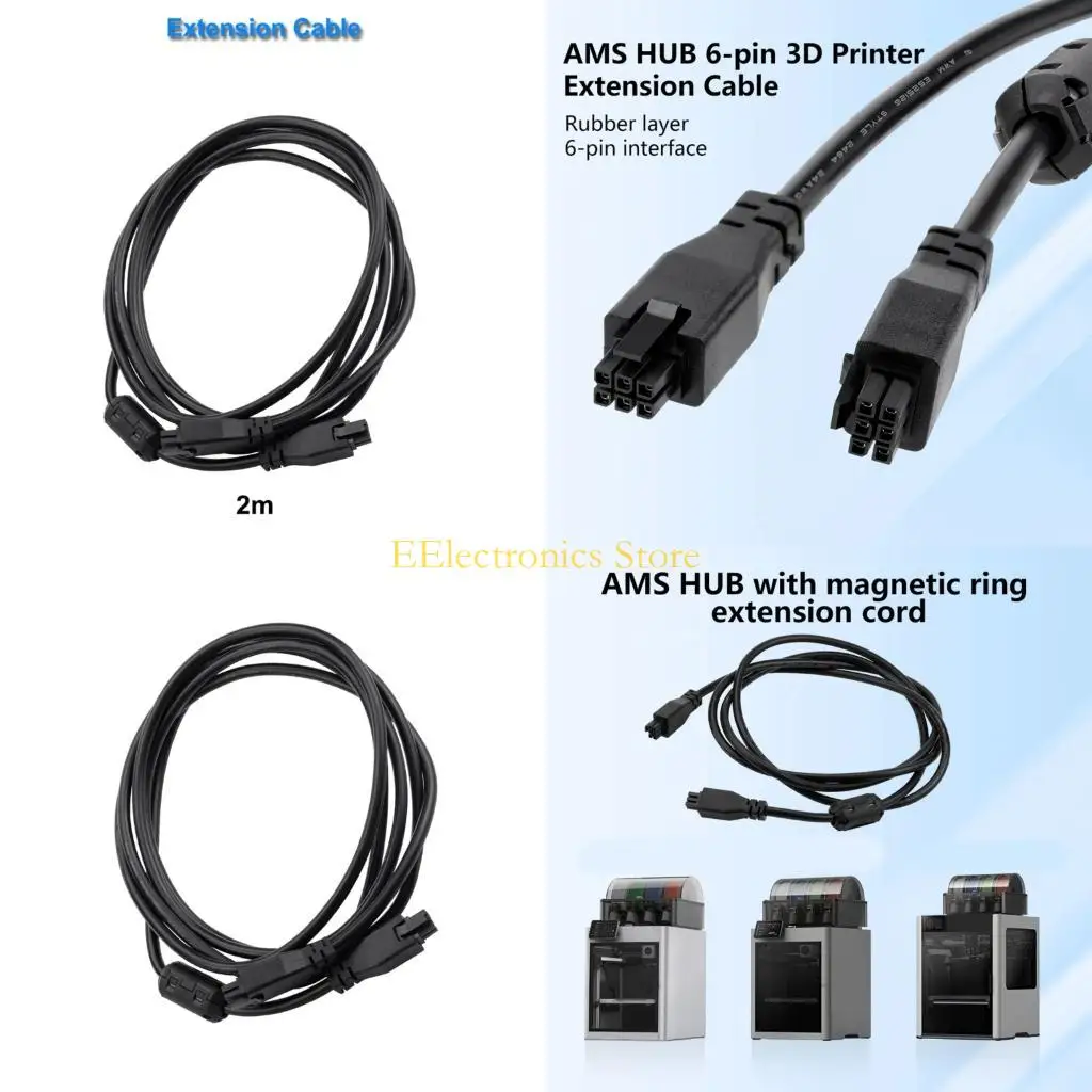 

B03C Industrial Strength Extension Cable 6Pin Configuration Secure Connection For Continuous Printing Operations