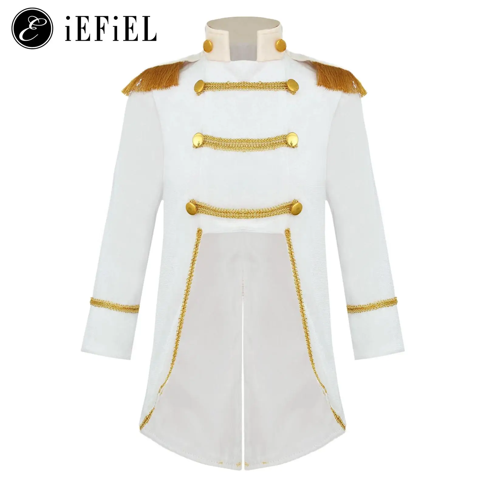 Baby Boys Medieval Prince Costume Velvet Long Sleeve Tailcoat Romper Tuxedo Jacket Regal King Theme Party Cosplay Dress-up