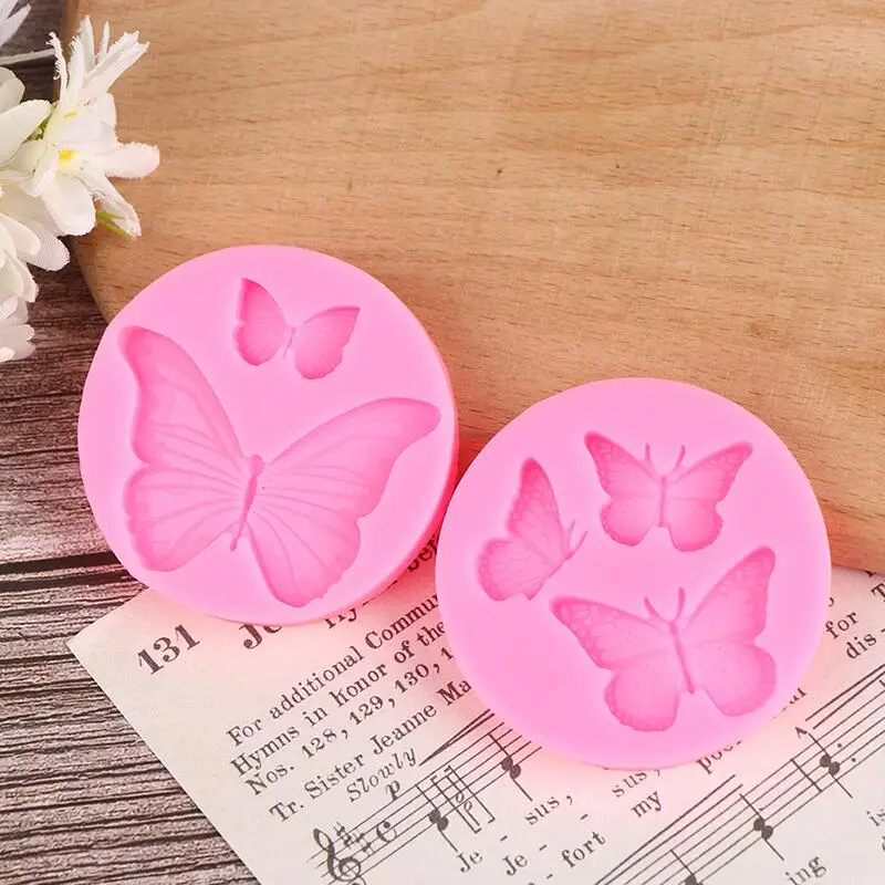 Mini Butterfly Shape Silicone Mold Kitchen DIY Cake Baking Tool Cookie Suger Chocolate Mould Children's Cupcake Decorating Mold