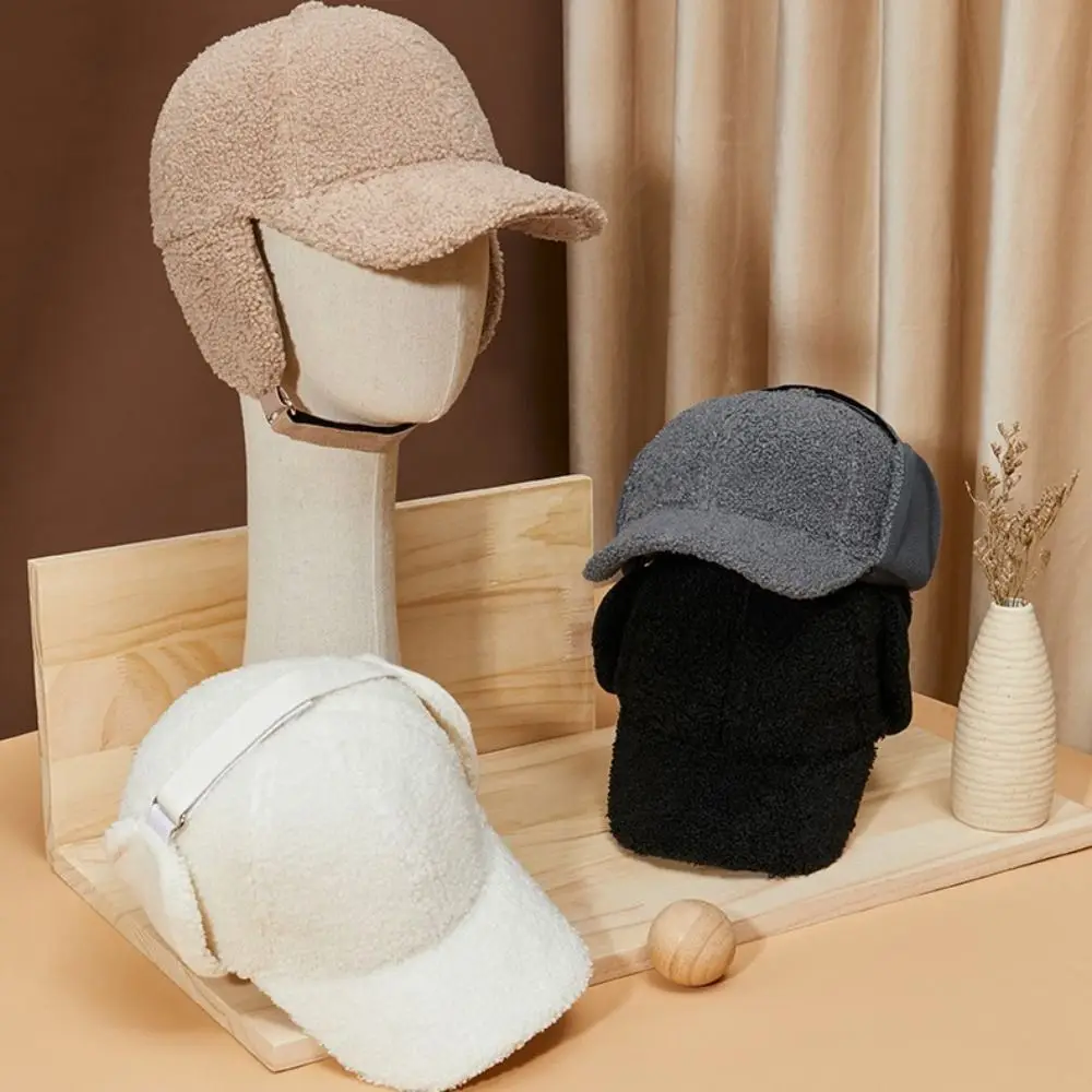 Gorra de béisbol de lana gruesa a prueba de viento con orejeras - imagen 3
