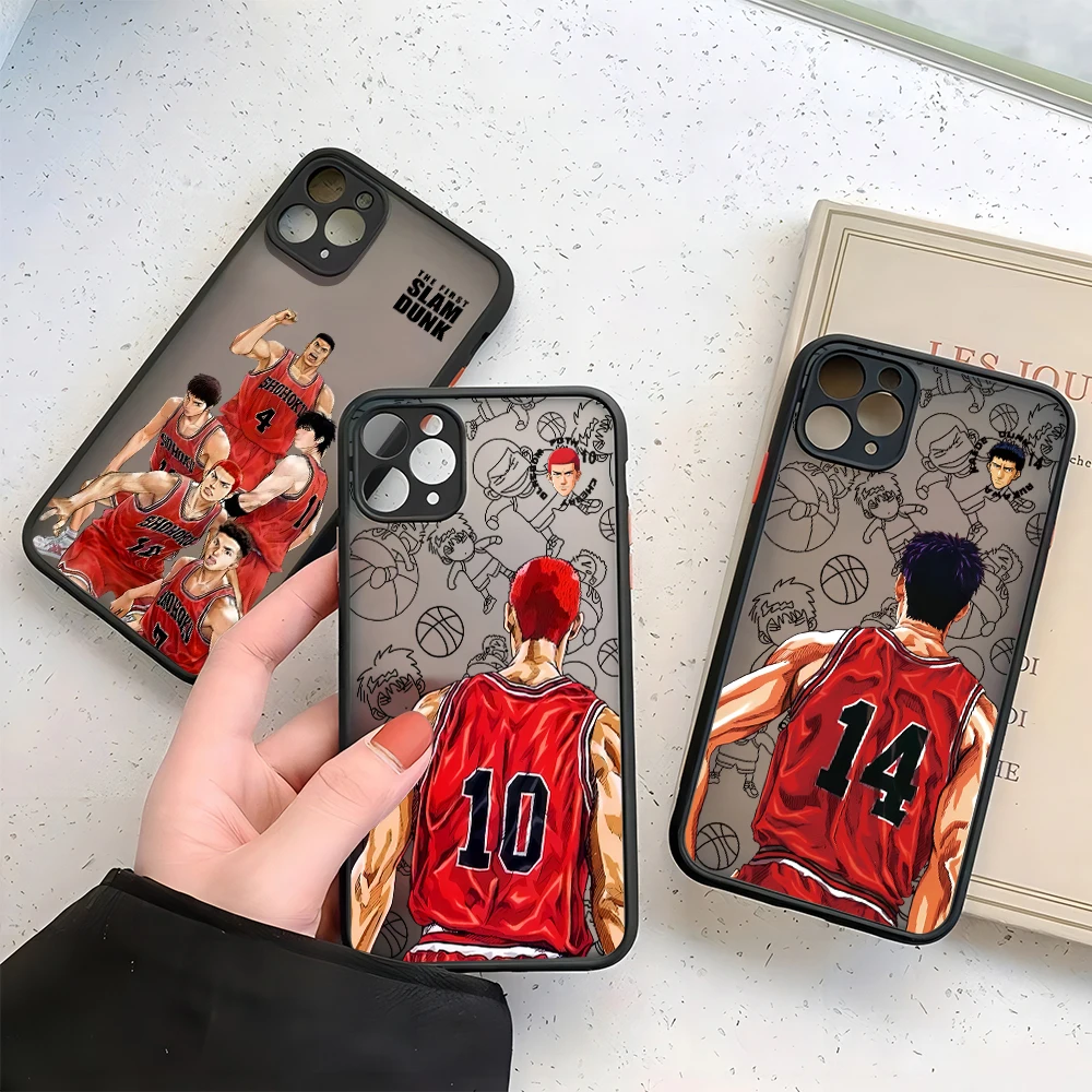 Etui na telefon Hot Blood Anime Slam Dunks do Xiaomi Redmi Note 13 12 11 10 10C 10X 9 9A 9T 9C 8 7 Pro Plus 5G Matte Clear Cover