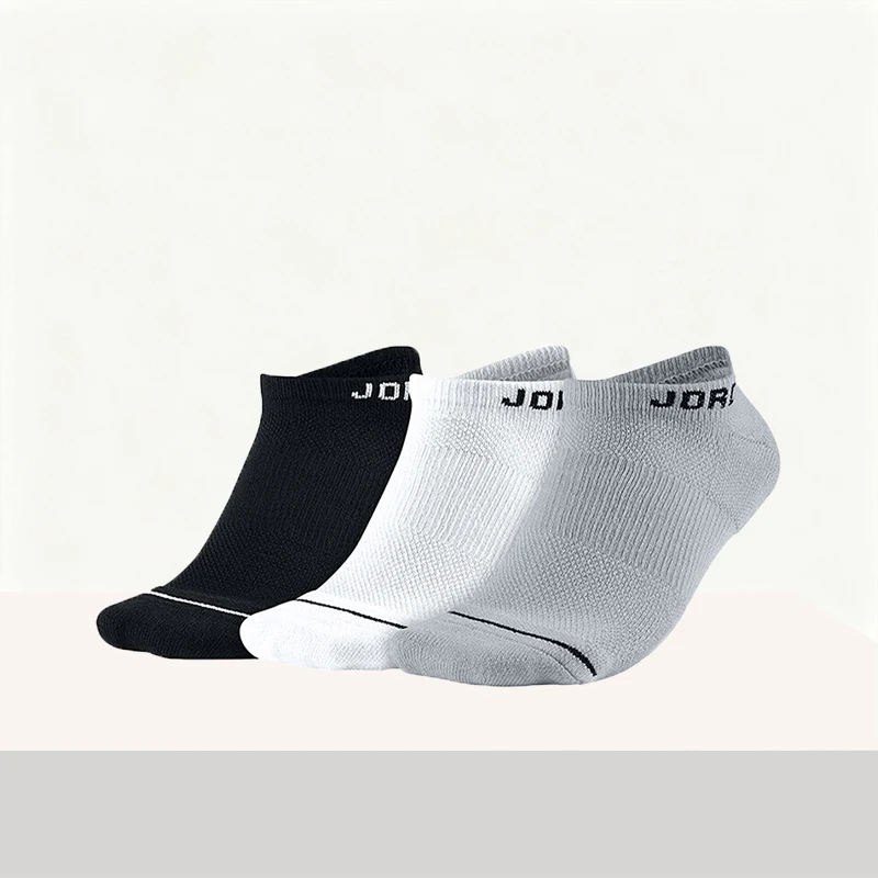 

Nike Minimalist, Comfortable, Breathable, and Soft Low-Cut Sports Socks (Unisex) - Black, White, and Gray (3-Pack) SX5546-018