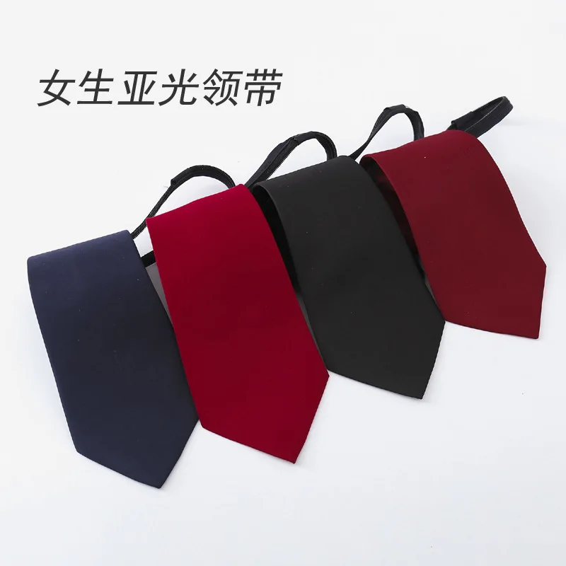 Rood Zwart Clip On Tie Security Ties Mannen Vrouwen Portier Steward Matte Zwarte Stropdas Zwart Funeral Tie Kleding Accessoires