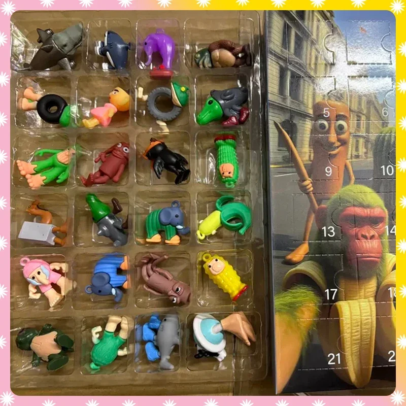 

Рождественский 24-дневный адвент-календарь 3d Tung Tung Sahur Tralalero Tralala, итальянский календарь обратного отсчета Brainrot, подарки для детей