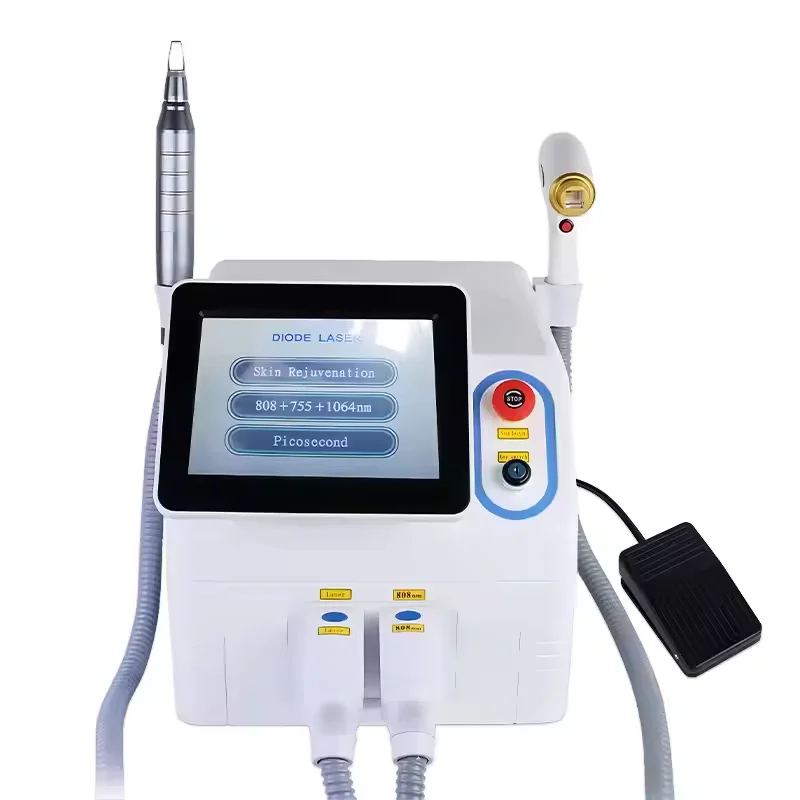 Diode 808nm wavelength laser rapid hair removal device picosecond removing melanin deposits tattoo beauty device