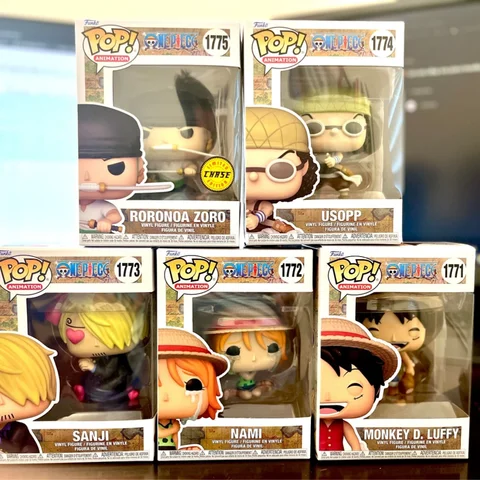 Luffy One Piece Funko Pop Zoro Nami Figurine Collectible Model Ornament Usopp Vinyl Handmade Gifts Desktop Decoration Toys