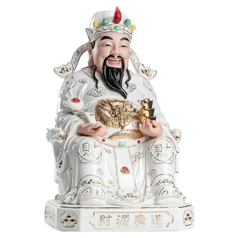 

The god of literature and wealth, ceramic Buddha statues, home worship statues, office fortune stores, opening gifts